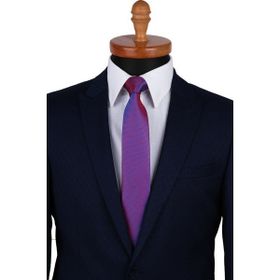 Kravatkolik SK7336 Kırmızı Mavi Nokta Desen Slim Kravat