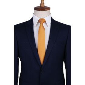 Kravatkolik SK7587 Sarı Nokta Desen Slim Kravat