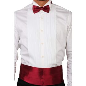 Kravatkolik SMK52 Bordo Papyon Kuşak - Damatlık Smokin Kemeri