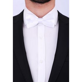 Kravatkolik SP10 Beyaz Saten Papyon
