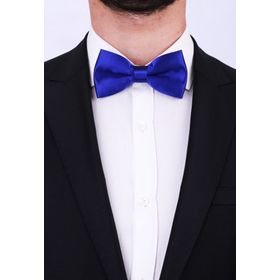Kravatkolik SP26 Koyu Saks Mavi Saten Papyon