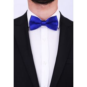Kravatkolik SP26 Koyu Saks Mavi Saten Papyon