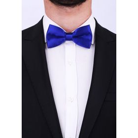 Kravatkolik SP26 Koyu Saks Mavi Saten Papyon