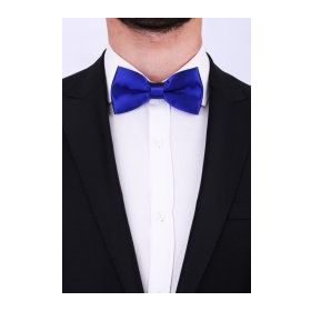 Kravatkolik SP26 Koyu Saks Mavi Saten Papyon