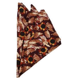 Kravatkolik SPS210 Bordo Motif Baskılı İpek Mendil