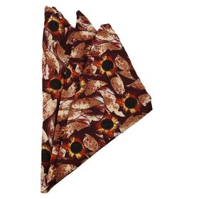 Kravatkolik SPS210 Bordo Motif Baskılı İpek Mendil