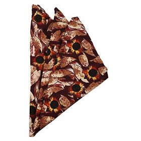 Kravatkolik SPS210 Bordo Motif Baskılı İpek Mendil