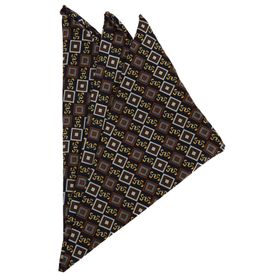 Kravatkolik SPS224 Lacivert Motif Baskı İpek Mendil