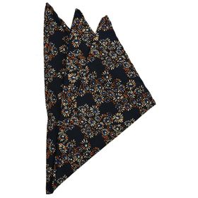 Kravatkolik SPS285 Lacivert Motif Baskılı İpek Mendil