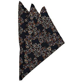 Kravatkolik SPS285 Lacivert Motif Baskılı İpek Mendil