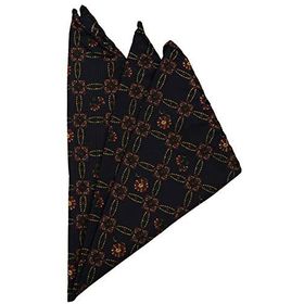 Kravatkolik SPS312 Lacivert Motif Baskılı İpek Mendil