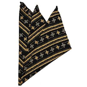 Kravatkolik SPS328 Siyah Motif Baskılı İpek Mendil