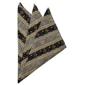 Kravatkolik SPS388 Çok Renkli Motif Baskılı İpek Mendil