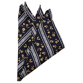 Kravatkolik SPS410 Lacivert Motif Baskılı İpek Mendil