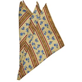 Kravatkolik SPS424 Sarı Motif Baskılı İpek Mendil