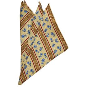 Kravatkolik SPS424 Sarı Motif Baskılı İpek Mendil