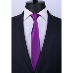 Kravatkolik ST4004 Patlıcan Moru Saten Slim Kravat
