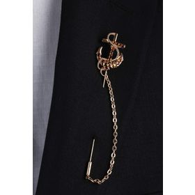 Kravatkolik YI277 Altın Renk Çıpa Motif Yaka İğnesi