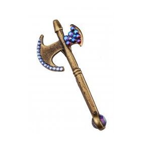 Kravatkolik YI301 Bronz Renk Balta Motif Taşlı Yaka İğnesi