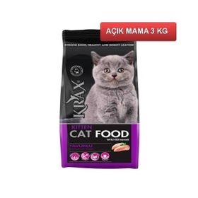 Krax Tavuklu 3 kg Yavru Açık Kedi Maması
