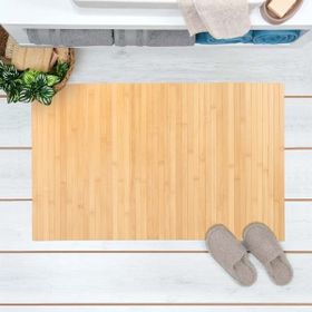 KRD Home 5713 Kahverengi 40x60 cm Bambu Banyo Matı