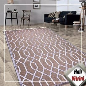 Kreasyon Halı 9237 Çizgili Jutt Vizon 200x290 cm Salon Halı