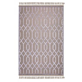 Kreasyon Halı 9237 Çizgili Jutt Vizon 200x290 cm Salon Halı