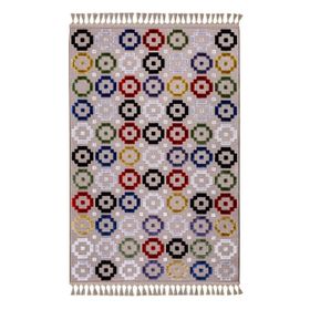 Kreasyon Halı 9238 Çiçek Floral Jutt Vizon 200x290 cm Salon Halı