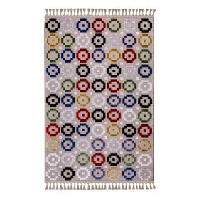 Kreasyon Halı 9238 Çiçek Floral Jutt Vizon 200x290 cm Salon Halı