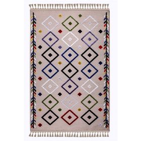Kreasyon Salon Halısı Geometrik 200x290 Jutt 9235 Vizon