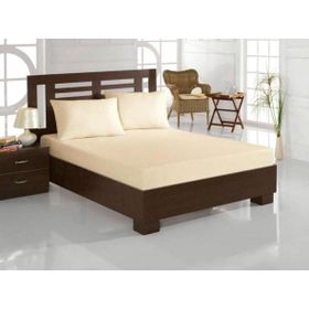 Krem 100x200 cm Tek Kişilik Penye Çarşaf
