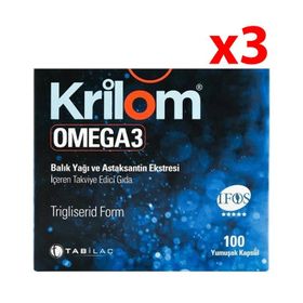 Krilom Omega 3 3x100 Kapsül Balık Yağı