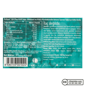 Krilom QH Plus Krill Yağı 30 Kapsül Balık Yağı