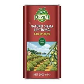 Kristal 3 lt Dolgun Naturel Sızma Zeytinyağı