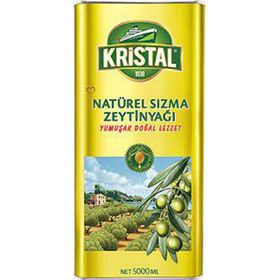 Kristal 5 lt Naturel Sızma Yumuşak Doğal Teneke Zeytinyağı