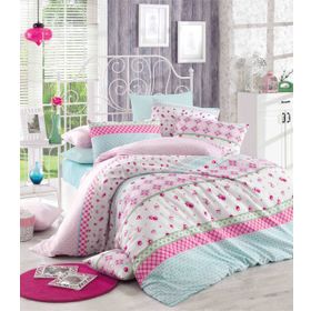 Kristal Bade Pembe Çift Kişilik Pike Takımı