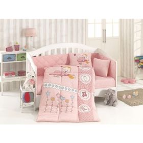 Kristal By Taç Happy Baby Pembe Bebek Nevresim Takımı