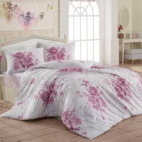 Kristal By Taç Henna Mürdüm Tek Kişilik Nevresim Takımı