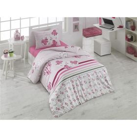 Kristal By Taç Lovely Fuşya Tek Kişilik Nevresim Takımı