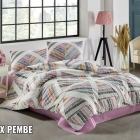 Kristal Felix Pembe Terry Cotton Çift Kişilik Nevresim Takımı