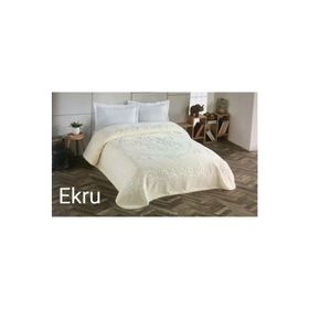 Kristal İspanyol Ekru 220x240 cm Çift Kişilik Battaniye