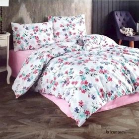 Kristal Krizantem Pembe Ranforce Pamuklu 200x220 cm Çift Kişilik Nevresim Takımı