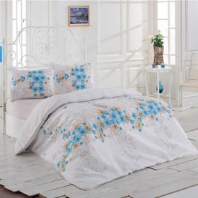 Kristal Light Beren Turkuaz Çift Kişilik Nevresim Takımı