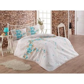 Kristal Light Beren Turkuaz Çift Kişilik Nevresim Takımı