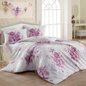 Kristal Light Henna Mürdüm Çift Kişilik Nevresim Takımı