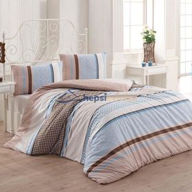 Kristal Light Vira Kahve Çift Kişilik Nevresim Takımı
