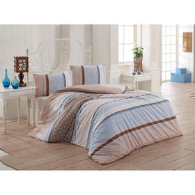 Kristal Light Vira Kahve Çift Kişilik Nevresim Takımı