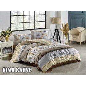 Kristal Nima Kahve Terry Cotton Çift Kişilik Nevresim Takımı