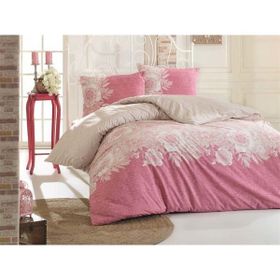Kristal Ranforce Demre Pembe Çift Kişilik Nevresim Takımı