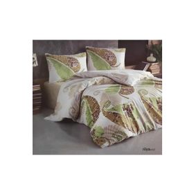 Kristal Rüya Yeşil Çift Kişilik 220x230 cm Ranforce Kapitoneli Nevresim Takımı